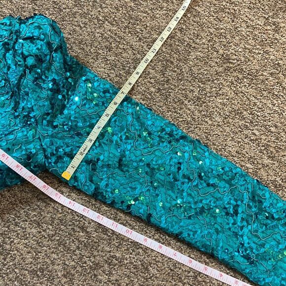Vintage Nah Nah Collection Women’s Teal Sequin Emerald Turquíes Blazer Size 12 - Picture 5 of 12